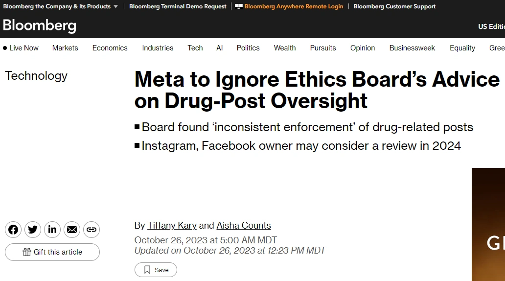 meta-ketamine-bloomberg Bloomberg - Meta Allows Ketamine Marketing Content